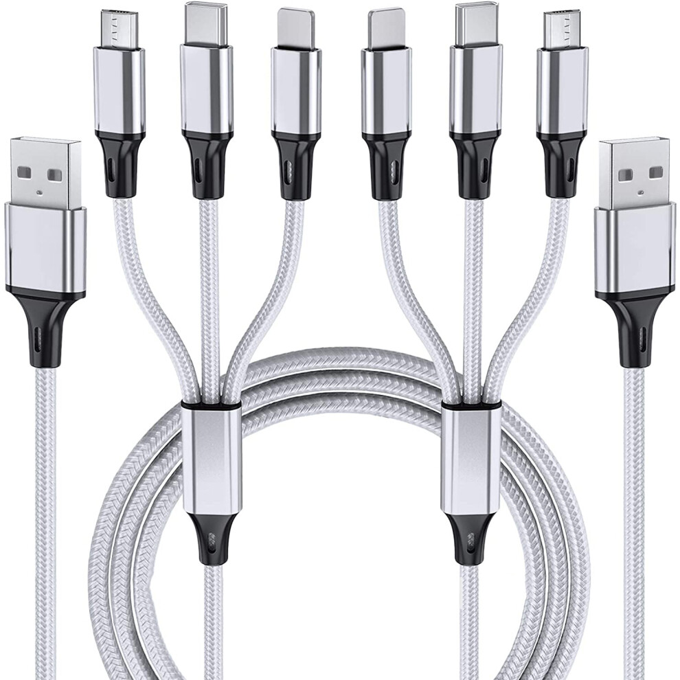 Multi Charging Cable 3-In-1 Multi Charger Nylon Braided Multi Usb Fast Charging Cable Adapter Is Compatible 6228927274616