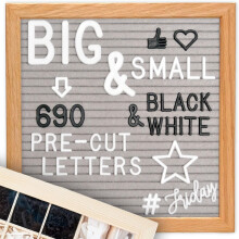 felt letter board 10x10 + characters + stand + scissors + canvas bag + aeroplane box