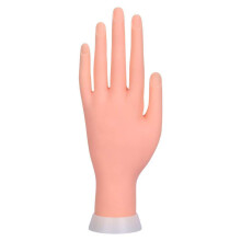 Bendable left hand (with 100 nail pieces) - manicure practice prosthetic hand model