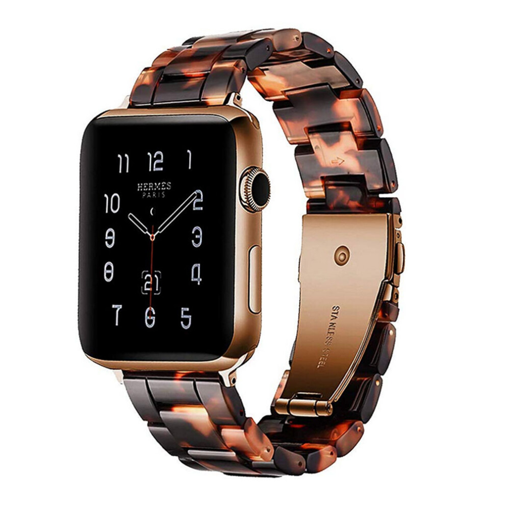 Compatible With Apple Watch Bands, Slim Resin Wristband-38-40Mm-Tortoiseshell 6228927275538