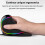 Wired Vertical Mouse Ergonomic Optical Mouse with Adjustable DPI, 6 Buttons and Detachable Wrist Rest 4