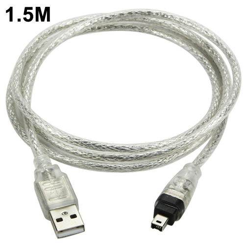 Compatible Cable USB MALE to Firewire Plug to Mini 4-Pin to Firewire Adapter Compatible Peripherals