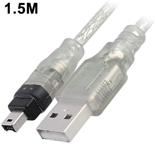 Compatible Cable USB MALE to Firewire Plug to Mini 4-Pin to Firewire Adapter Compatible Peripherals 1
