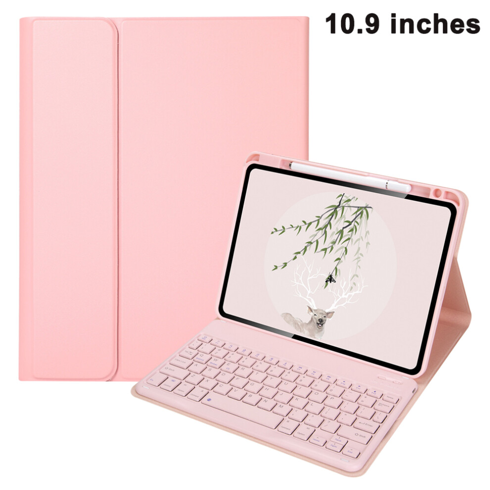 Compatible Ipad Keyboard With Pen Tray All-Inclusive Cover-Ipad/Air4/10.9 Cherry Blossom Powder Red 6228927276139