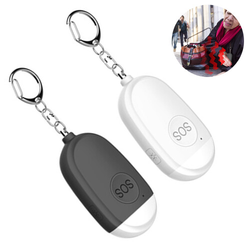 2Pcs GP100 SOS Safety Alarms - Black + White 2