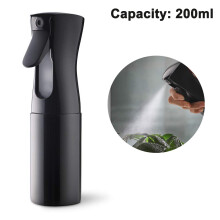 Hair Spray Bottle, Fine Mist Sprayer, 200Ml Salon Spray Hair Mister, Empty Plastic Water Squirt Bottle-Black