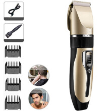 MenS Hair Trimmer, Hair Cutting Kit, Electric Rechargeable Beard Trimmer, Beard Razor For Men, Children And Baby-Gold
