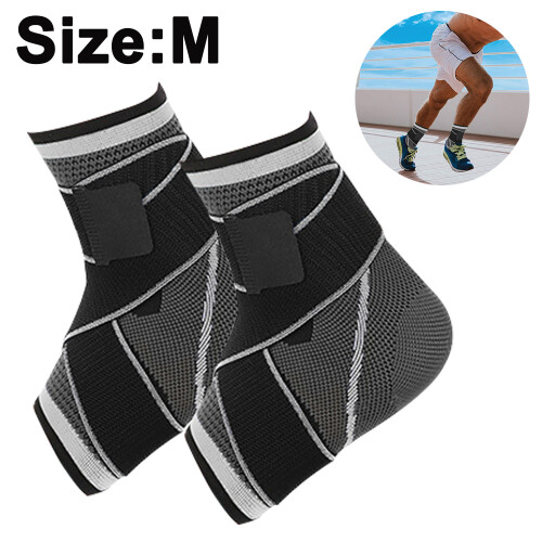 Sports Ankle Support, Adjustable Ankle Brace For Women And Men, Stabilize Ligaments-Grey M
