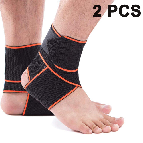 Ankle Support Brace, Adjustable Compression Ankle Braces For Sports Protection, One Size Fits Most For Men & Women-Grey
