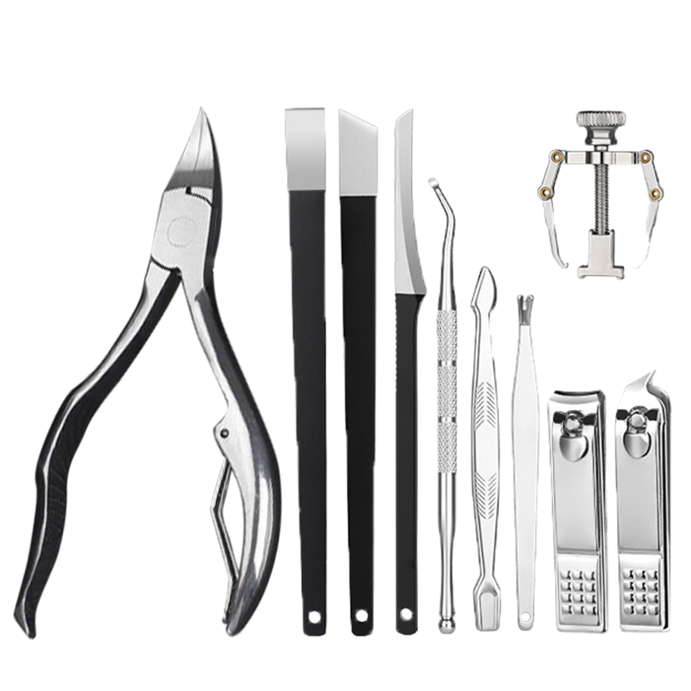 Limbo Thick Nail Tool Kit Pedicure Knife Nail Cutter Cuticle Manicure Kit Foot Care Tools Toe Nail File.10 Piece Set