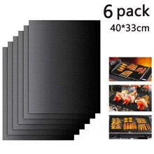 6PCS Grill Mat Non-Stick BBQ Grill & Baking Mats Reusable and Easy to Clean