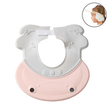 Baby Shampoo Shower Cap Wash Bath Shield Visor Hat Adjustable Bathing Tub Head Hair Rinser Protection Toddler And Kids-Pink