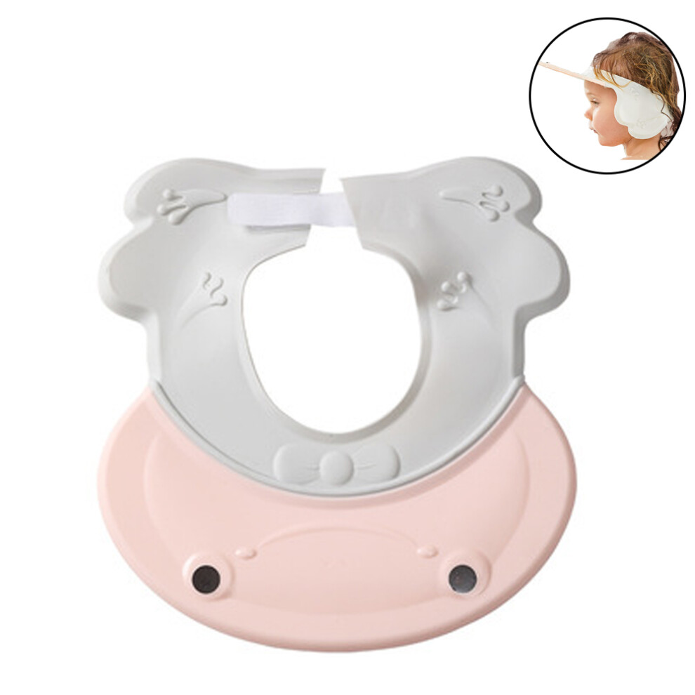 Baby Shampoo Shower Cap Wash Bath Shield Visor Hat Adjustable Bathing Tub Head Hair Rinser Protection Toddler And Kids- Pink Limbo