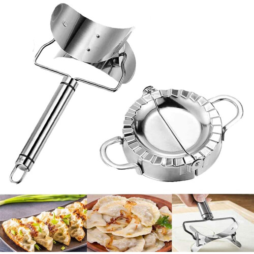 2PCS new stainless steel dumpling machine shape, cake dumpling noodle cutter kitchen gadget