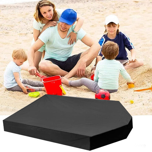 Sandbox Cover with Drawstring, Square Dustproof Protection Beach Sandbox Canopy (160*113*22cm) 1
