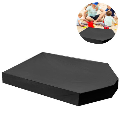 Sandbox Cover with Drawstring, Square Dustproof Protection Beach Sandbox Canopy (160*113*22cm)