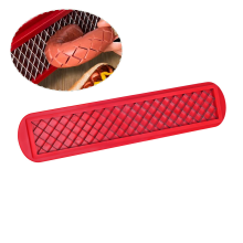 Hot Dog Slicing Tool - 10 inch - Red-Safe Stainless Steel