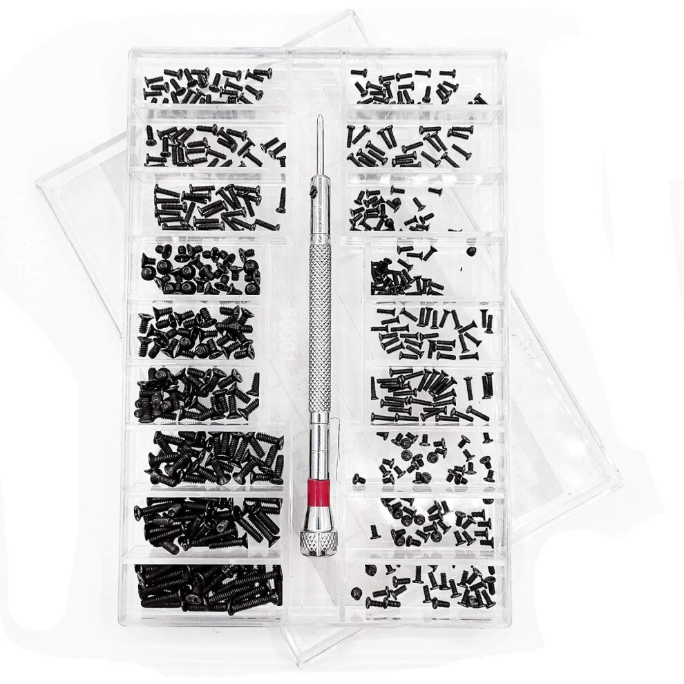 500Pcs Micro Tiny Repair Screw Kit, With Screwdriver, Small Stainless Steel Screw Assortment Kit, 18 Sizes 6228927280204