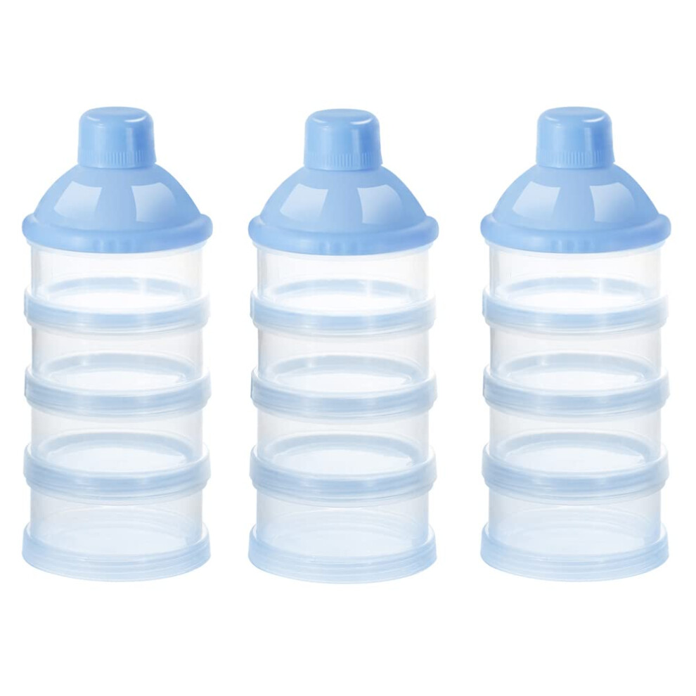 Baby Milk Powder Formula Dispenser, Non-Spill Smart Stackable Baby Feeding Travel Storage Container, 4 Layers Limbo