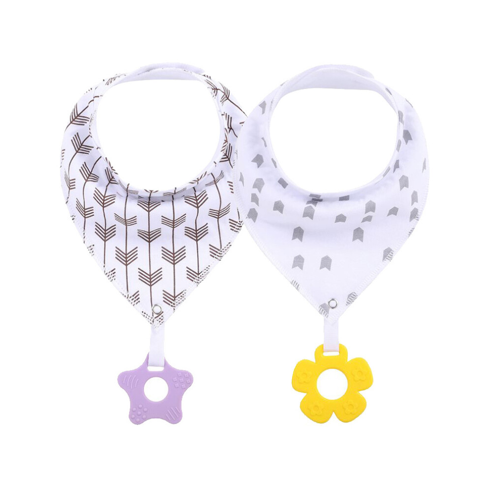 Baby Bandana Drool Bibs 2-Pack And Teething Toys 2-Pack Made With Organic Cotton Limbo