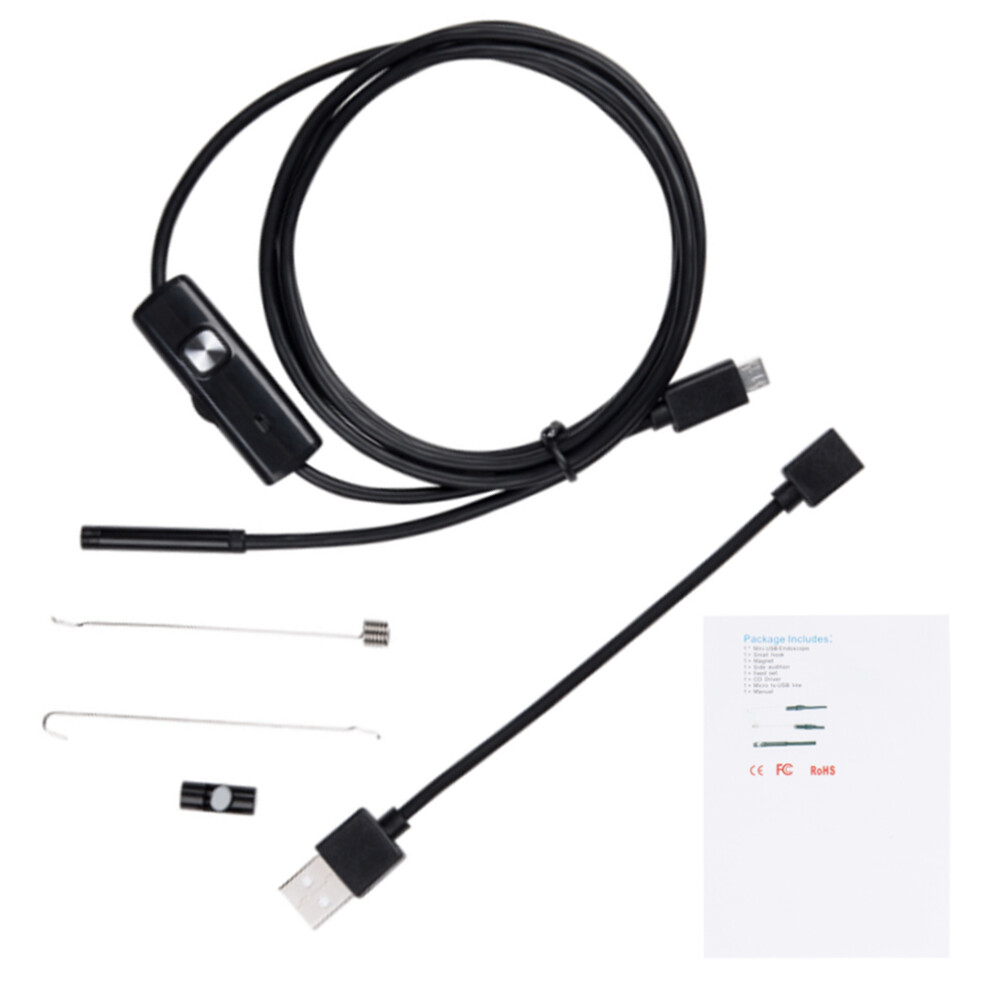 Usb Endoscope 3 In 1 Borescope 5.5Mm Ultra Thin Waterproof Inspection Snake Camera Micro Usb And Type C 6228927282338