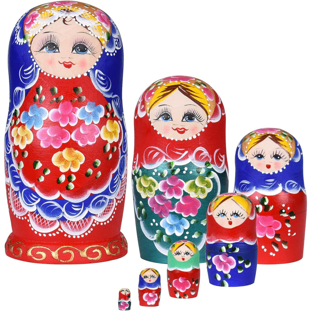 Russian Dolls Wooden Nested Sets, Hand Made Children'S Christmas Toys-image-OPC-PDP5TXF-NEW