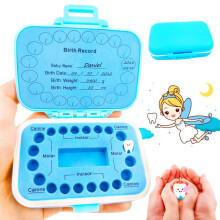 Baby Tooth Storage Box Is Blue, And Pp Child Tooth Storage Box Is Used To Preserve Children'S Memory