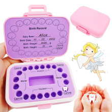 Baby Tooth Storage Box Is Pink, And Pp Child Tooth Storage Box Is Used To Preserve Children'S Memory