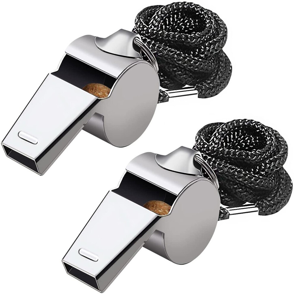 Stainless Steel Coach Whistle, Sports Whistle Safety Whistle, High Decibel Metal Whistle
