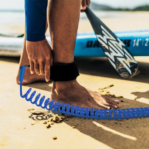 Coiled SUP Leash  Premium Design for Flat & Open Water Stand Up Paddle Board 2