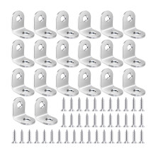 20 Pieces Angle Connector 90 Degree Angle Brackets L Shape Right Angle Stainless Steel Corner Bracket Furniture Angle