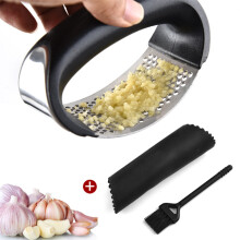 Garlic Press Rocker Stainless Steel Ginger Crusher Squeezer Kitchen Gadget with handle