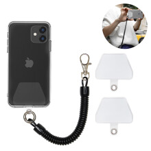Cell Phone Lanyard Tether With Patch, Smartphone Wrist Strap