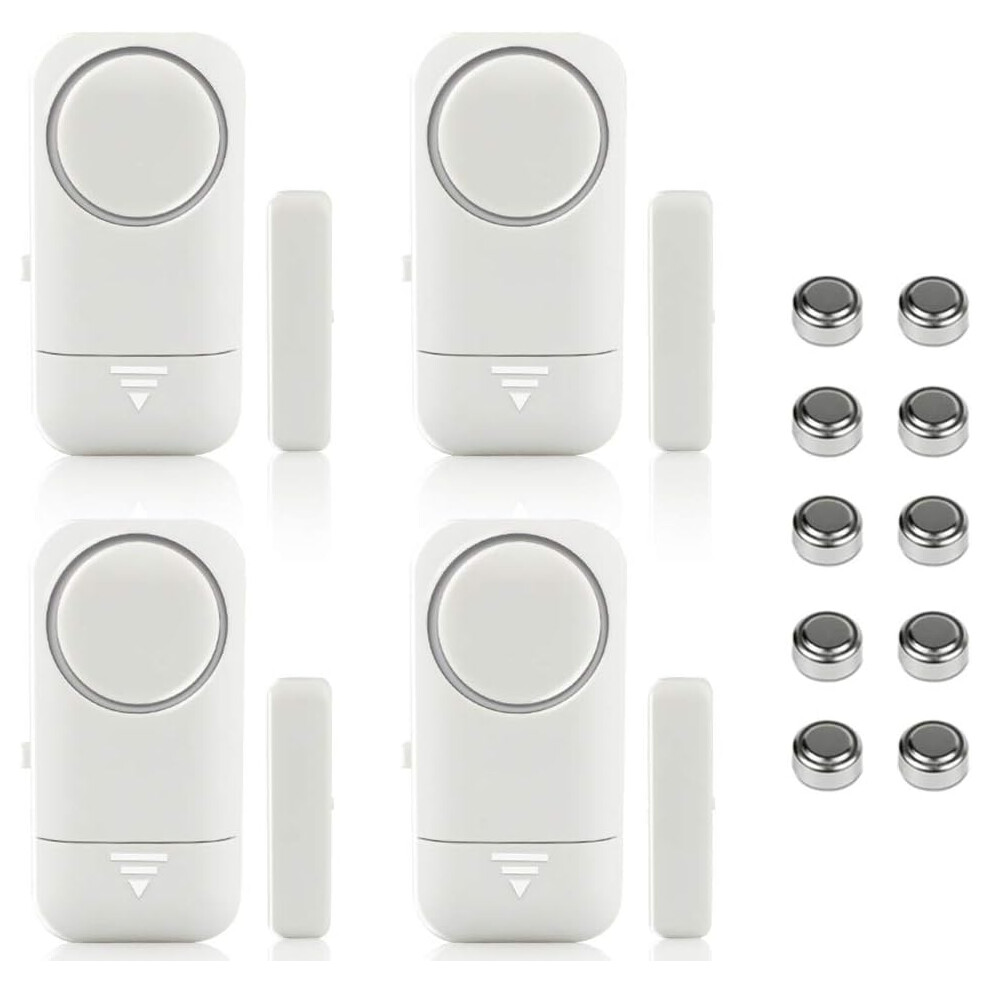 Limbo 4Pcs Door And Window Alarm Magnetic Wireless Sensor For Home Security System Child Safety