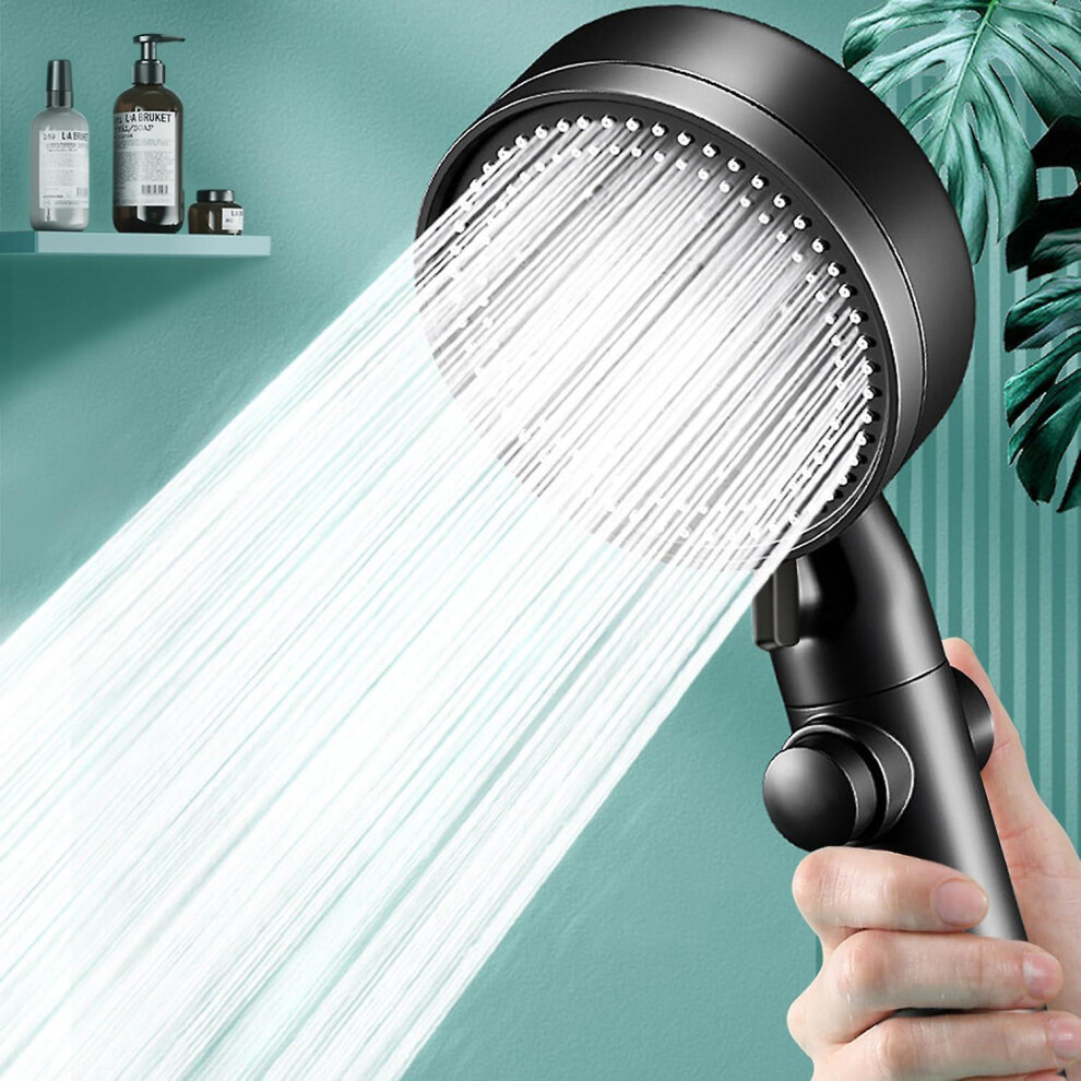 5-Function Handheld Shower Head with High Pressure, Full-Body Coverage, 5 Modes, Water-Saving Hard Water Softener Filter