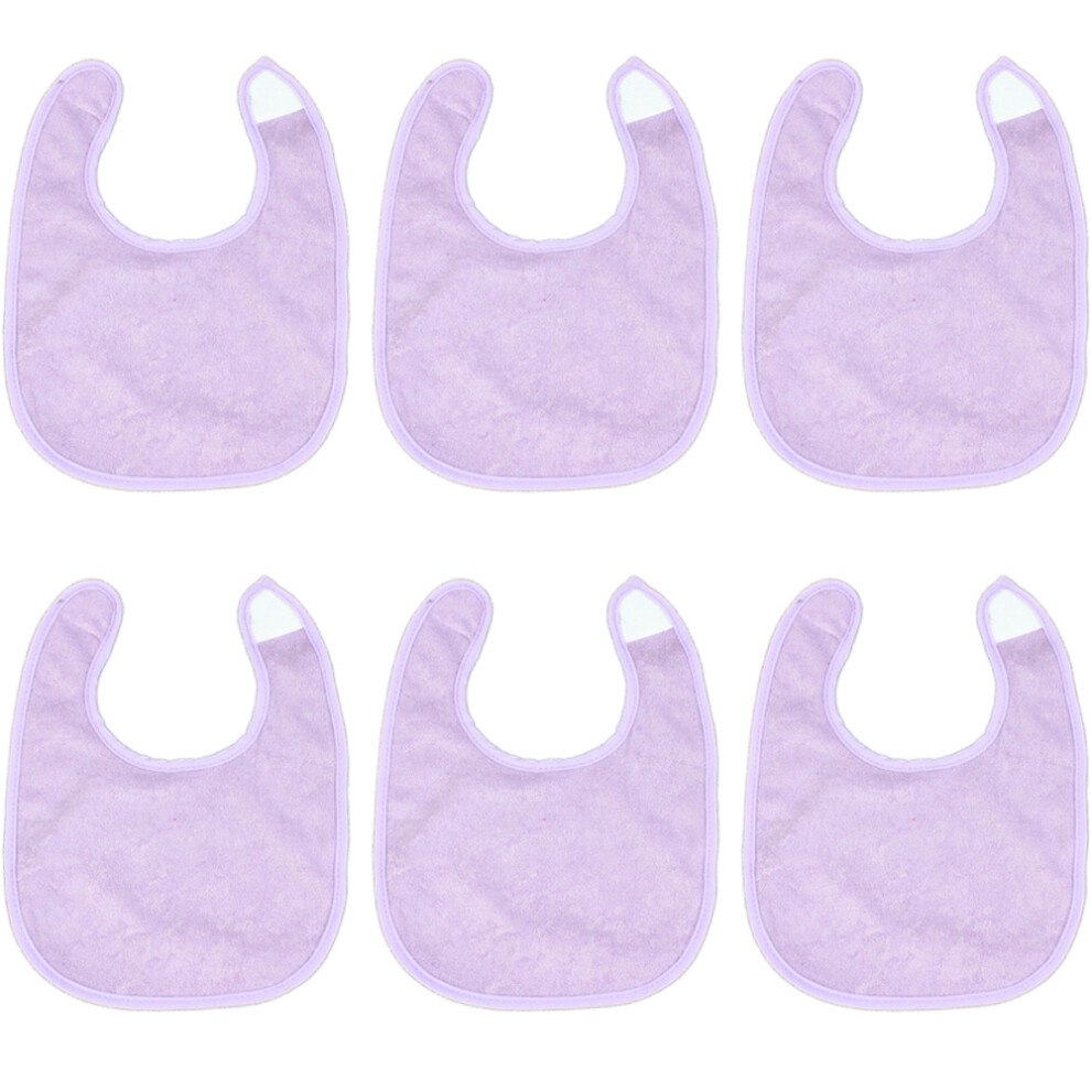 Limbo 6 Pack Baby Bibs Waterproof Bibs For Girls Terry Cloth Bib Cotton Solid Knit Feeding Bibs