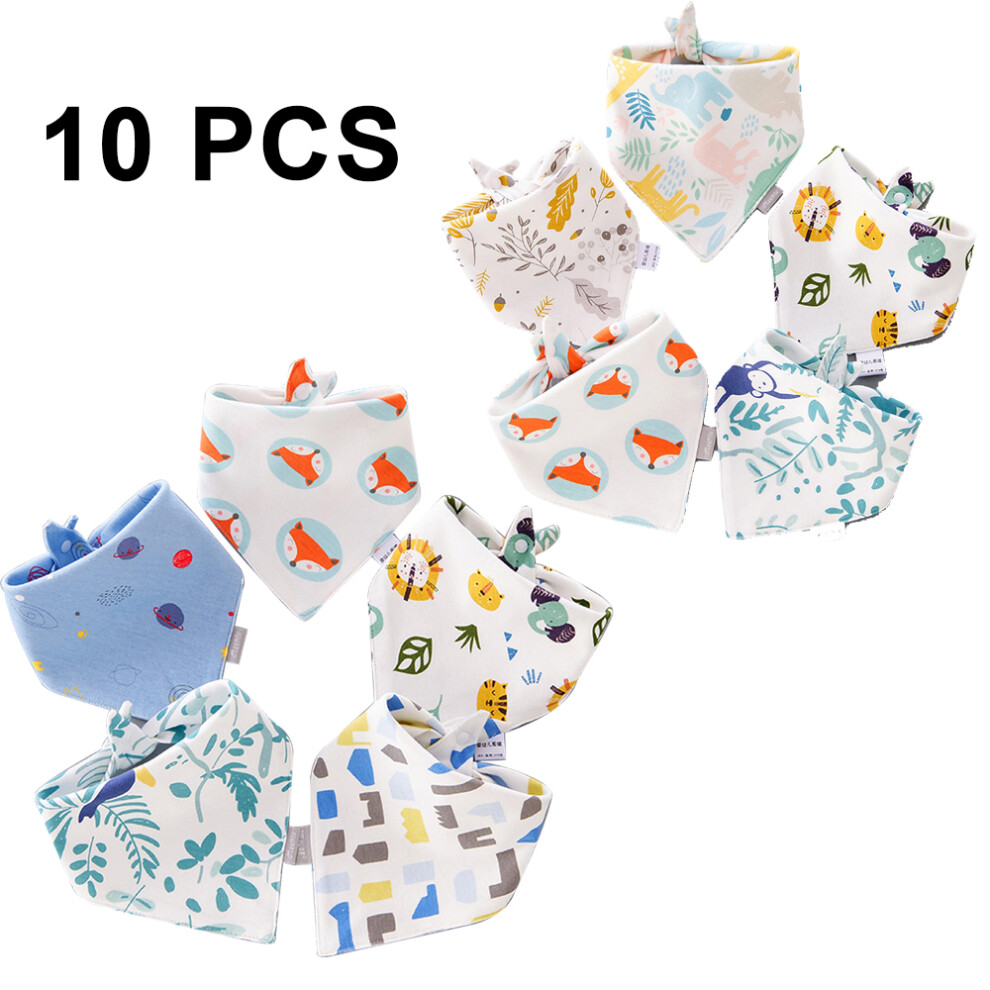 Limbo 10Pcs Baby Drool Bandana Bibs, Organic Cotton, Hypoallergenic Baby Feeding Bibs And Baby Teether Bibs Gift Set