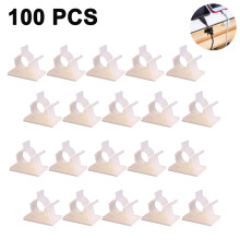 100pcs Nylon Wire Adjustable Cable Clips Cable Management Clips,White