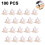 100pcs Nylon Wire Adjustable Cable Clips Cable Management Clips,White 1