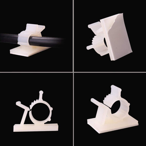 100pcs Nylon Wire Adjustable Cable Clips Cable Management Clips,White 2
