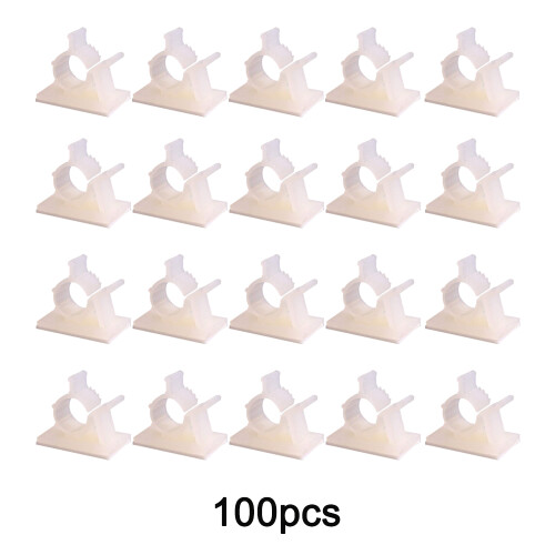 100pcs Nylon Wire Adjustable Cable Clips Cable Management Clips,White 1
