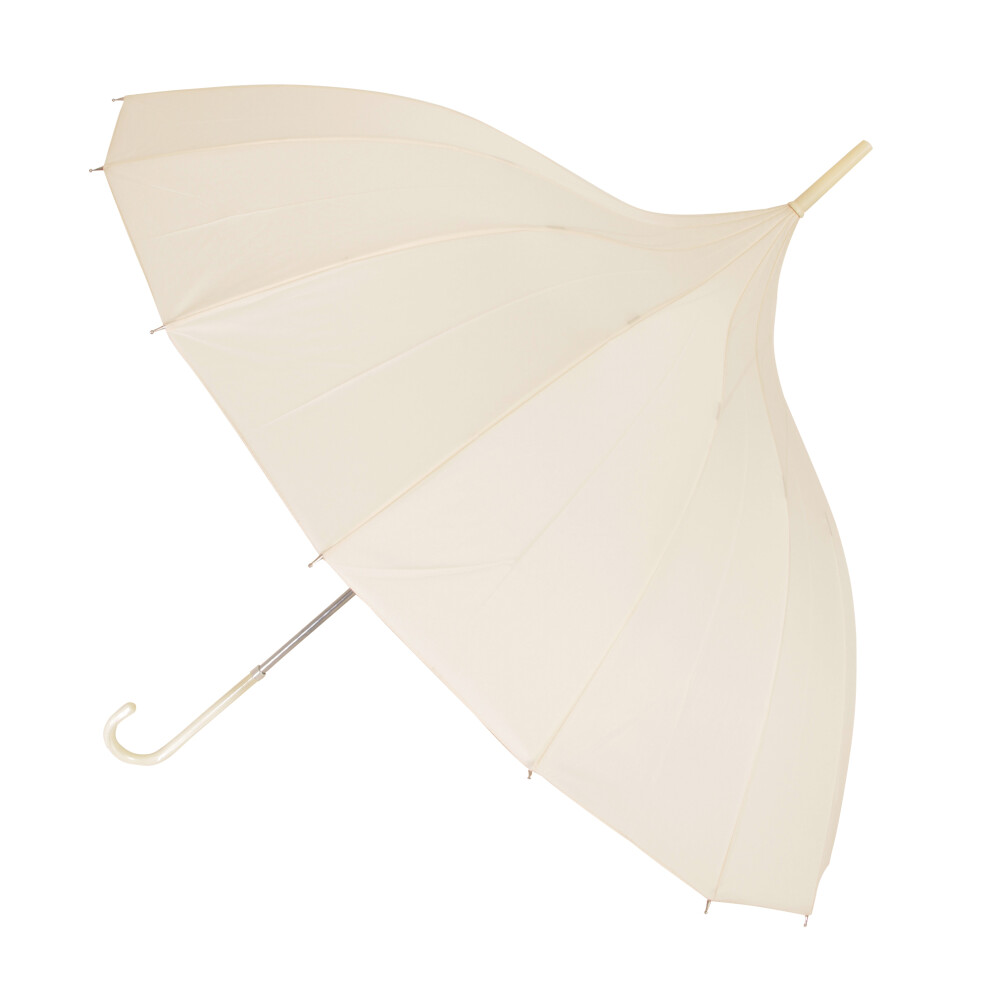X-brella Leather Look Handle Pagoda Wedding Umbrella