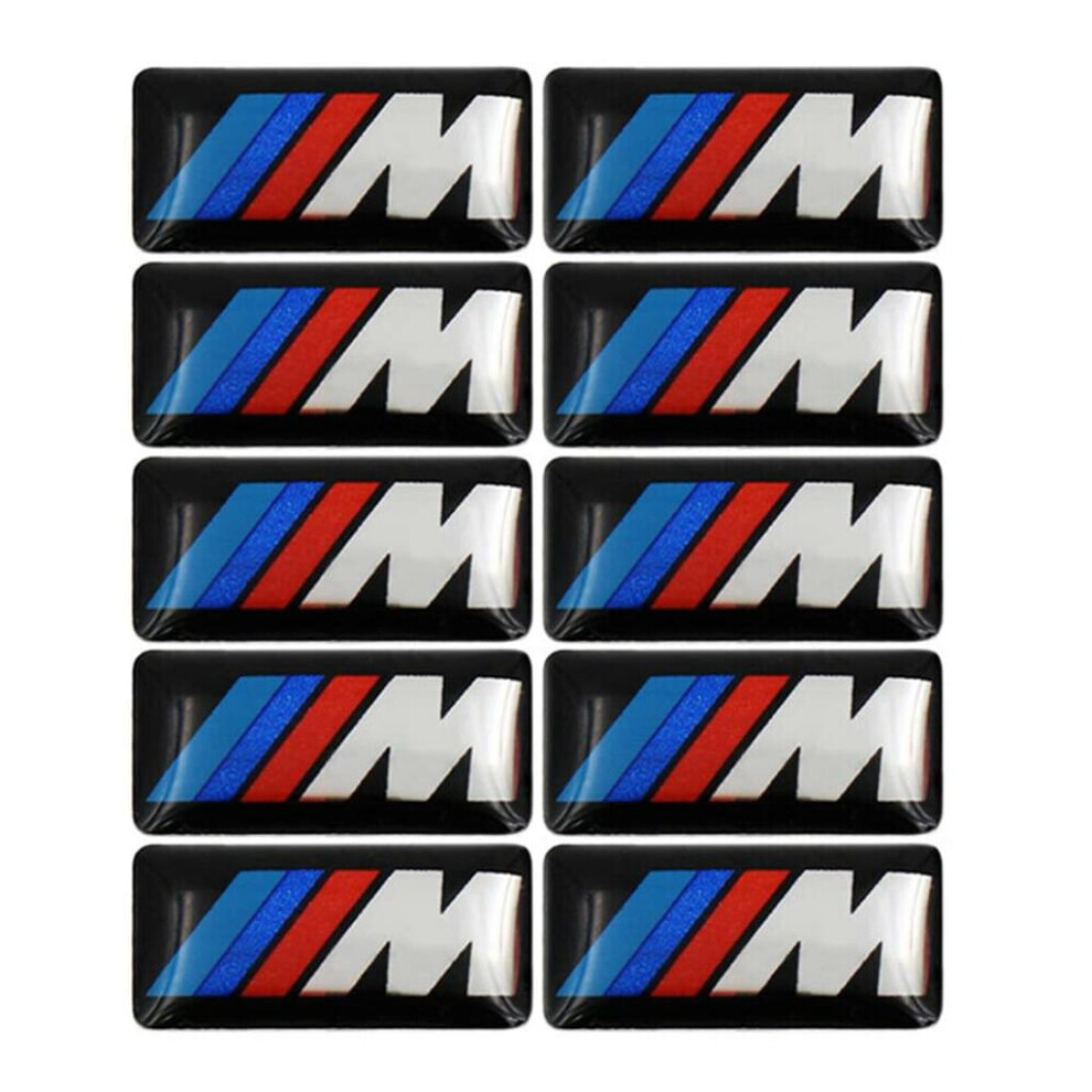 Pack Of 10 Tire Color Sticker Emblem Badges Rear Fender Side Emblems Compatible With Bmw 6228927288521