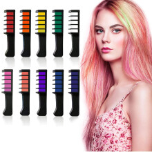 Chalk Hair Comb 10 Colors Chalk Hair Comb Baby Hair Dye Temporary Hair Chalk Instant Disposable Hair Chalk