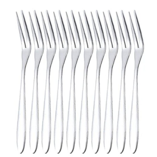 10PCS Stainless Steel Cake Fork Cocktail Dessert Fork 1