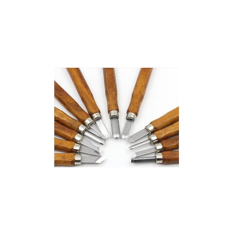12 Pack, Carving Knife, Hand-carved Knife, Tongs Wood-carving Knife, Paring Knife, Scraping Knife, Spoon Knife, Wood-carving Set