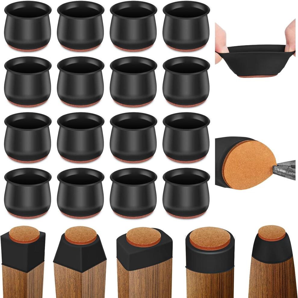 16Pcs Chair Leg Silicone Floor Protectors, Chair Floor Protectors, Rubber Leg Caps For Wooden Floors-image-OPC-PDP5WSF-NEW