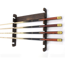 6 Pool Cue Rack,Modern Pool Stick Holder Wall Mounted Horizontal Wooden Pool Billiard Stick for Billiard Room or Club