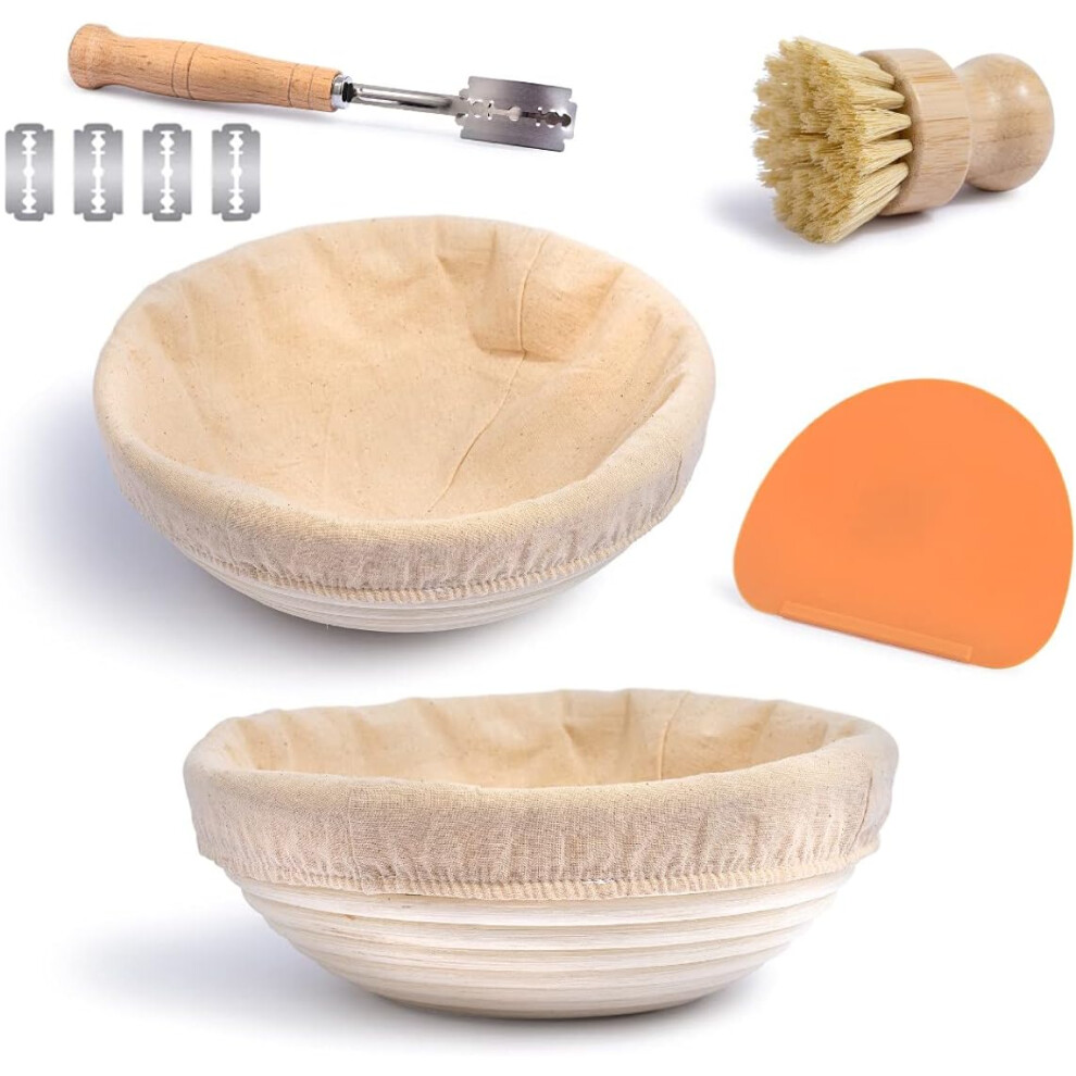 1pcs Bread Proofing Basket with Sourdough Bread Baking Supplies - A Complete Bread Making Kit