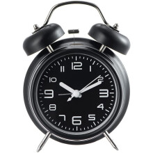 Loud Alarm Clock For Heavy Sleepers Adults ,Silent Non Ticking Twin Bell Alarm Clock For Bedroom (4 Inch,Black)